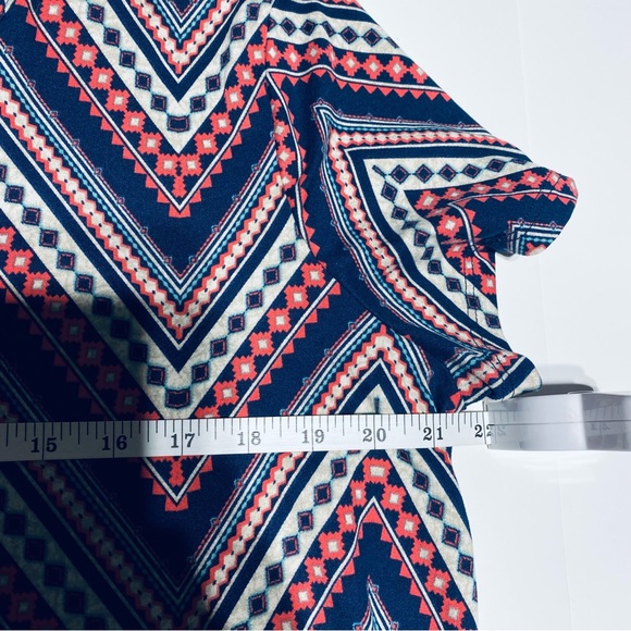 JAMIE & LAYLA Short Sleeves Round Neckline Geometric Print Midi Dress Sz L NWOT - Picture 8 of 10